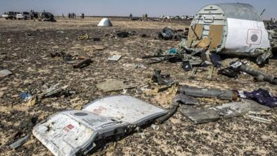 Debris from the Russian Airbus 321