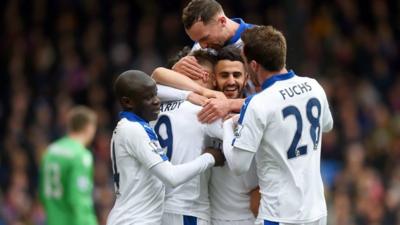 Leicester City celebrate