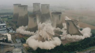 Cooling towers demolition