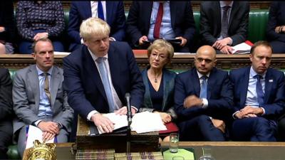 Boris Johnson at the despatch box