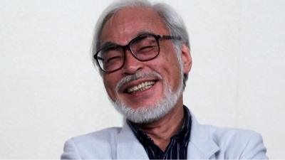 Hayao Miyazaki smiling