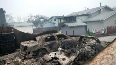 Burnt out car