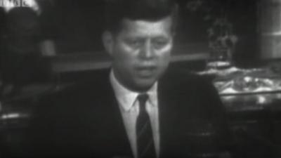 John F Kennedy giving a state of the union address