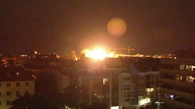 Explosion seen over Munich skyline