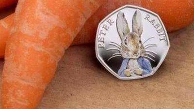 50p coin with Peter Rabbit