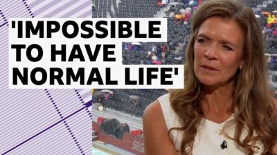 Annabel Croft in BBC Studio