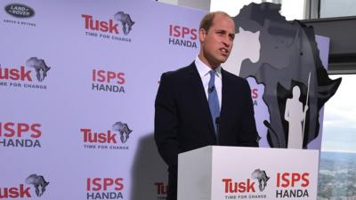 Prince William speaking in London.