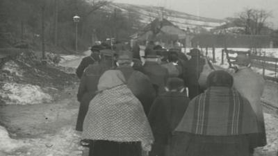 Screenshot from the film The City Without Jews