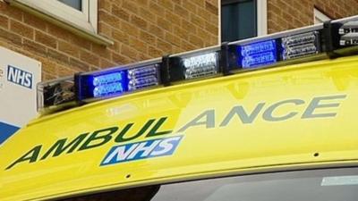 An NHS ambulance