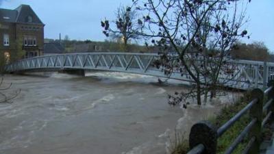 Bridge over River Teviot in Hawick, Scottish Borders