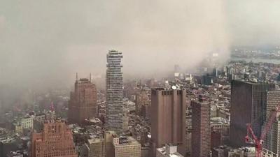 New York City hit by a snow squall