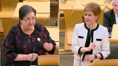 Jackie Baillie and Nicola Sturgeon