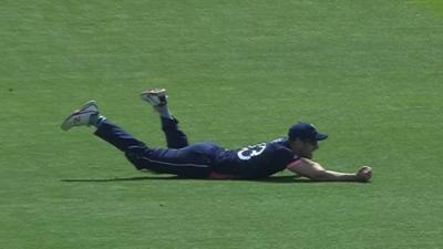 Imrul Kayes caught brilliantly by Wood off Plunkett