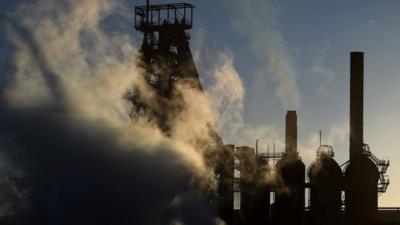 Tata steel plant in Port Talbot, Wales