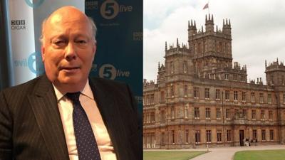 Julian Fellowes and Highclere Castle, the location for Downton Abbey