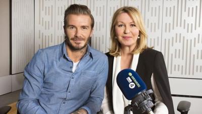 David Beckham and Kirsty Young