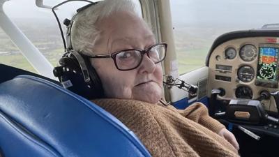 Bernice Drysdale was given the chance to take to the skies for the first time through a charity.