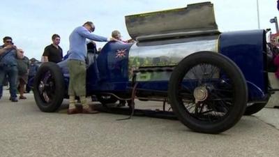 Blue Bird car