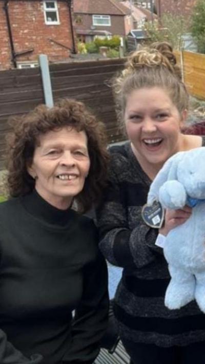 Wendy Hughes with her daughter Jackie