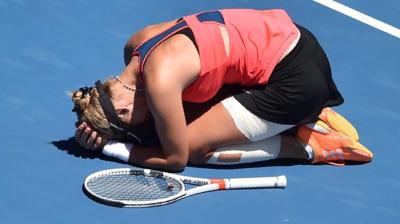 Mirjana Lucic-Baroni celebrates