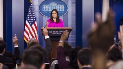 Sarah Sanders taking questions