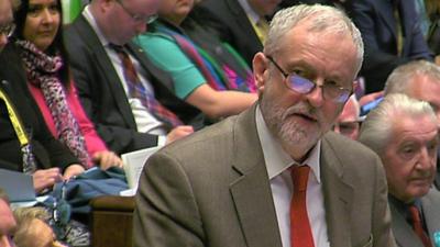 Jeremy Corbyn at PMQs