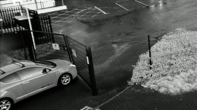 Vehicle rams school gates