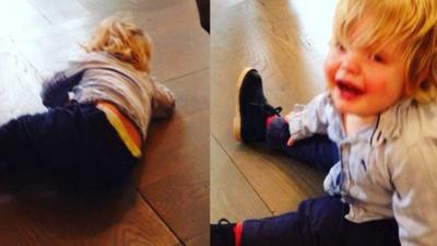 Toddler having a tantrum