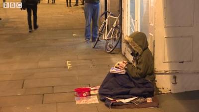 Homeless person Oxford