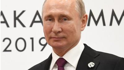 Vladimir Putin at the Osaka Summit 2019 in Japan