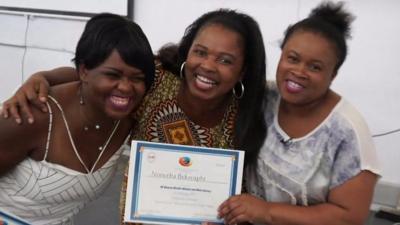 Women with a certificate