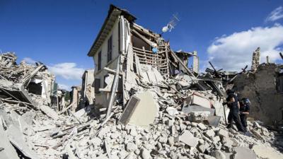 Amatrice, after the earthquake