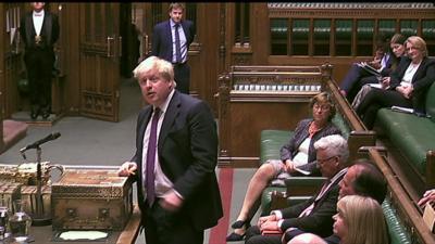 Boris Johnson in the Commons