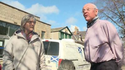 A couple who live near Balmoral recall meeting the Duke of Edinburgh while out walking.