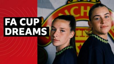 Man Utd's Ella Toone and Alessia Russo, standing back to back