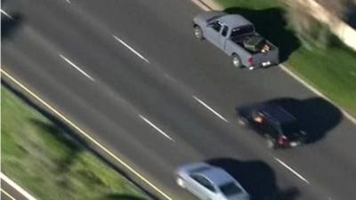 Car chase in California on 24 February 2016