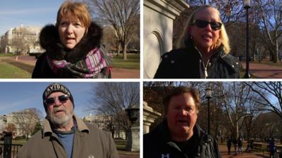 Composite image of Americans in Washington DC