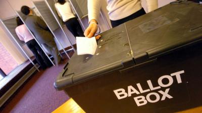 Ballot box in Hartlepool