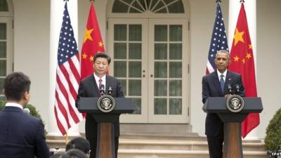 President of China Xi Jinping (left) and US President Barack Obama