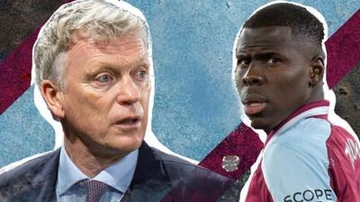 David Moyes and Kurt Zouma