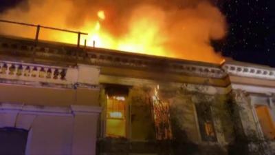 Fire at the Crumlin Road courthouse