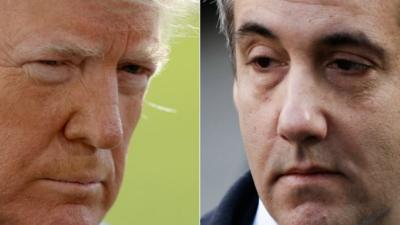 Composite image of Donald Trump and Michael Cohen