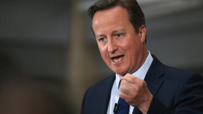 Prime Minister David Cameron holds a Q&A session on the forthcoming European Union referendum with staff of PricewaterhouseCoopers on 5 April 2016 in Birmingham, England.