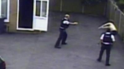 CCTV of the Taser incident