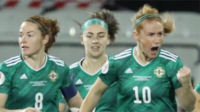 Marissa Callaghan, Chloe McCarron and Rachel Furness helped Northern Ireland beat the Faroe Islands 5-1