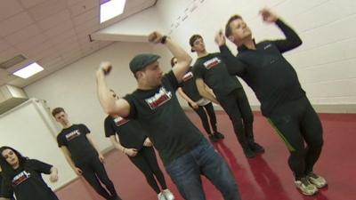 Mike Bushell tries his hand at street dancing