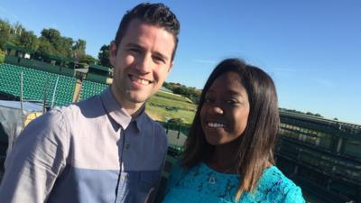 Tennis writer Nick McCarvel and Ayshah