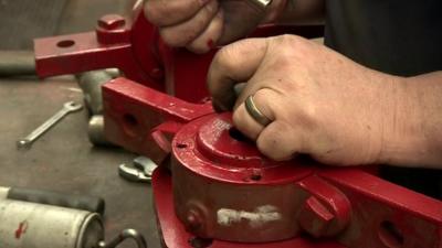 Man working on machine