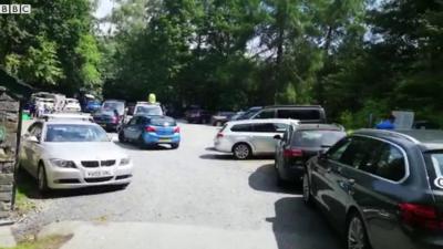 packed car park