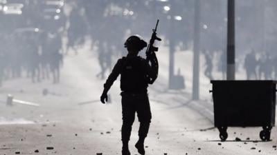 Israeli soldier in Bethlehem